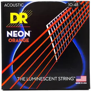 DR Hi-Def Acoustic Guitar Strings Neon Orange