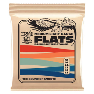 Ernie Ball Flatwound Electric Guitar Strings - Med-Light 12-52