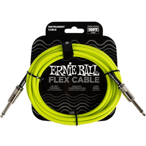 Ernie Ball Flex Instrument Cable 10ft - Green