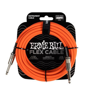 Ernie Ball Flex Instrument Cable 20ft - Orannge