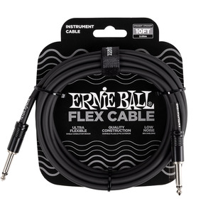 Ernie Ball Flex Instrument Cable 10ft - Black