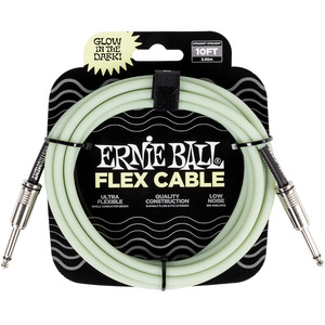 Ernie Ball Flex Instrument Cable 10ft - Glow In Dark