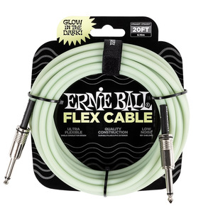 Ernie Ball Flex Instrument Cable 20ft - Glow In Dark
