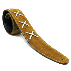 Leather Graft Gilmour X Guitar Strap - Beige