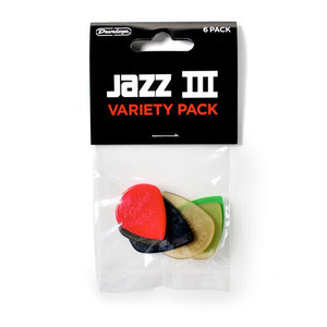 Jim Dunlop Variety 6 Pack of Guitar Picks - Jazz III