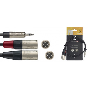 Stagg N-Series Stereo Mini Jack - 2 x Male XLR Cable