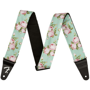 Fender Floral Guitar Strap  - Surf Green