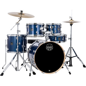 Mapex Venus Drum Kit 20" Fusion inc. Cymbals & Hardware - Blue Sky Sparkle
