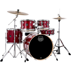 Mapex Venus Drum Kit 20" Fusion inc. Cymbals & Hardware - Crimson Red Sparkle