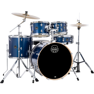 Mapex Venus Drum Kit 22" Rock inc. Cymbals & Hardware - Blue Sky Sparkle