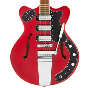 Vintage Revo Series Superthin Guitar - Cherry Red