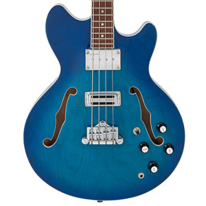 Vintage Revo Series Supreme Semi Acoustic Bass - Blueburst