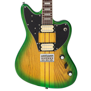 Vintage Revo Series Integra Guitar - Green/Yellow Burst