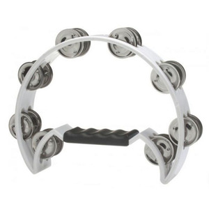 Stagg Half Moon Tambourine - White