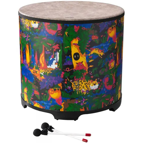 Remo KD-5222-01 Kids Gathering Drum 8" x 22" Rain Forest Design