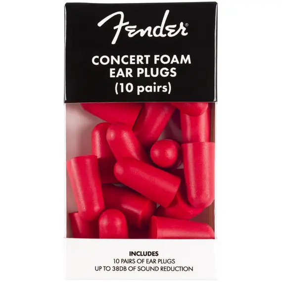 Fender Concert Foam Ear Plugs - 10 Pairs