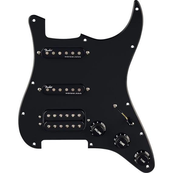 Fender Pre-Wired Strat Pickguard, Quadra Tap/Ultra Noiseless HSS, 11 Hole
