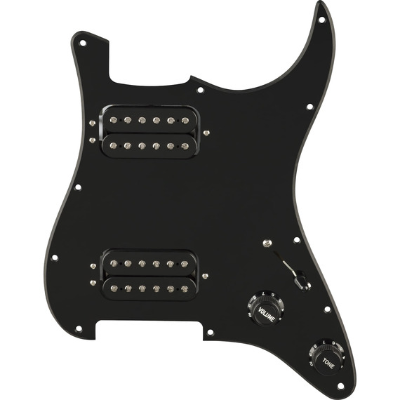 Fender Pre-Wired Strat Pickguard, Quadra Tap HH, 11 Hole