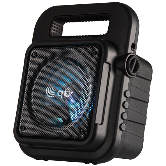 QTX Portable Bluetooth Party Speaker with Battery and Microphone