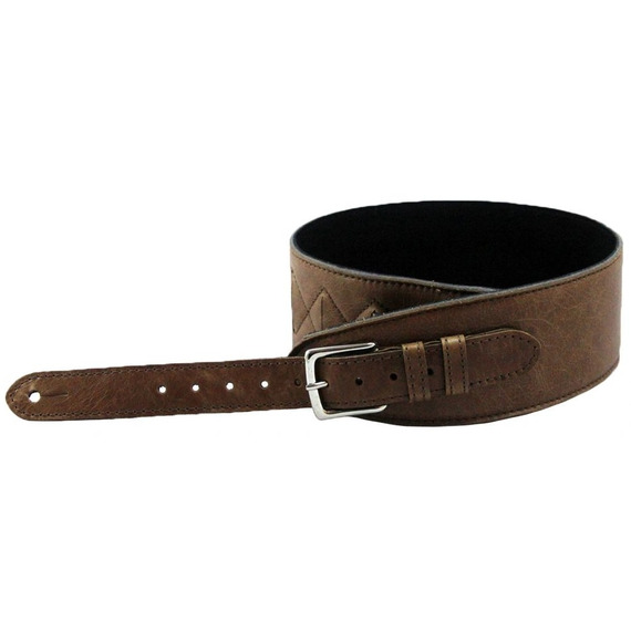 Leather Graft Comfy Softie Guitar Strap BUCKLE - Brown