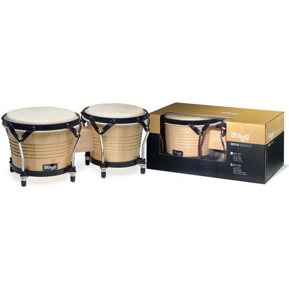 Stagg Wood Bongo 7.5" + 6.5" - Natural