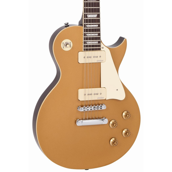 Vintage V100 ReIssued Series Electric Guitar - Gold Top