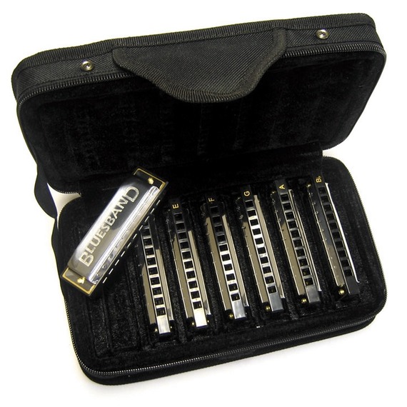 Hohner Blues Band 7 Piece Harmonica Set with Case