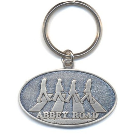 Official Beatles Abbey Road Crossing Oval Key Ring