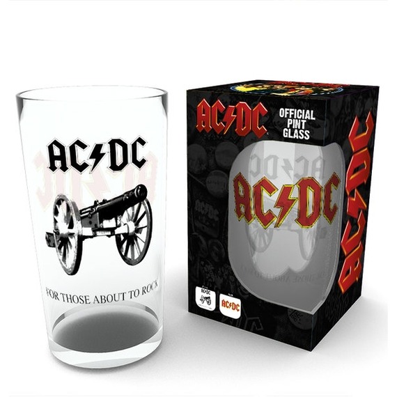 Official AC/DC Large Glass - For Those About to Rock