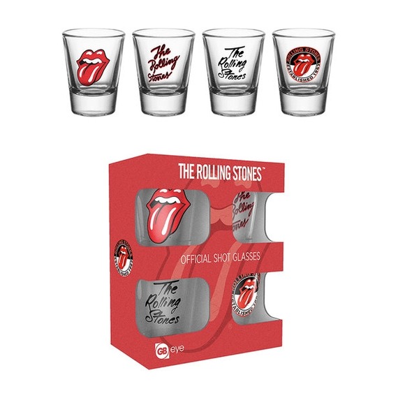 Official Rolling Stones Shot Glasses - Set of 4