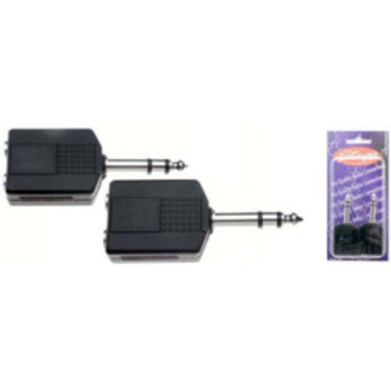 Stagg Stereo Male Jack - Dual Female Jack Adaptor - 2 Pack