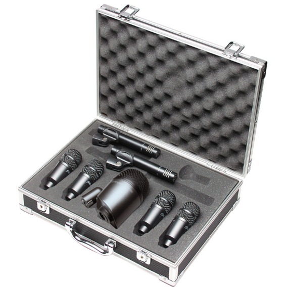 Stagg 7 Piece Drum Mic Set with Case