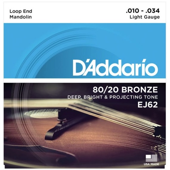 D'addario Mandolin Light 80/20 Bronze