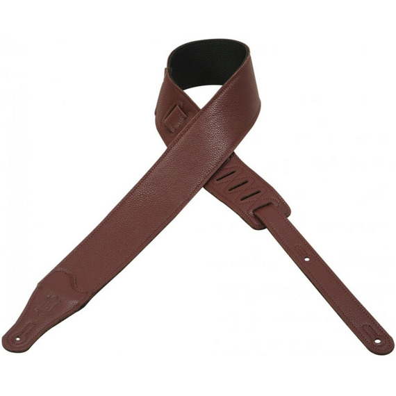Levy's M26BL Leather Guitar Strap - Burgundy