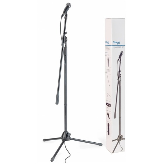 Stagg SDM50 Microphone and Stand Package - XLR-XLR