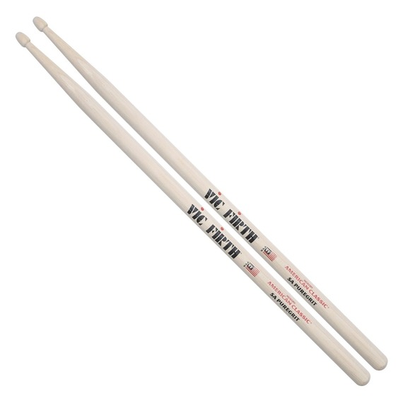 Vic Firth 5A PureGrit Drumsticks- Wood Tip