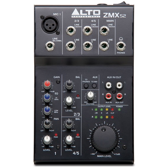 Alto ZMX52 5 Channel Mixer