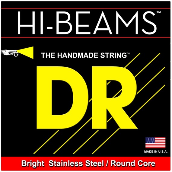 DR Hi-Beams Stainless Steel Round Core Bass Strings - 4 String Set