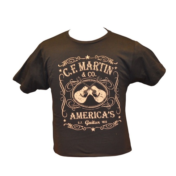 Martin C F Martin Clothing - T Shirt - Dual Guitar Black
