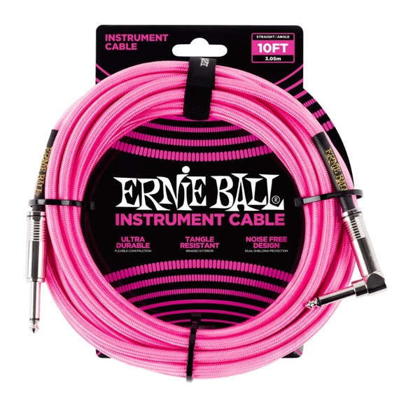 Ernie Ball Instrument Cable Black J-AJ 10 Foot