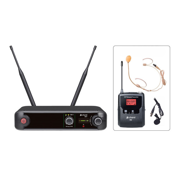 Chord XU Series UHF 1-Channel Wireless Mic System - 1 x Headset / Lavalier