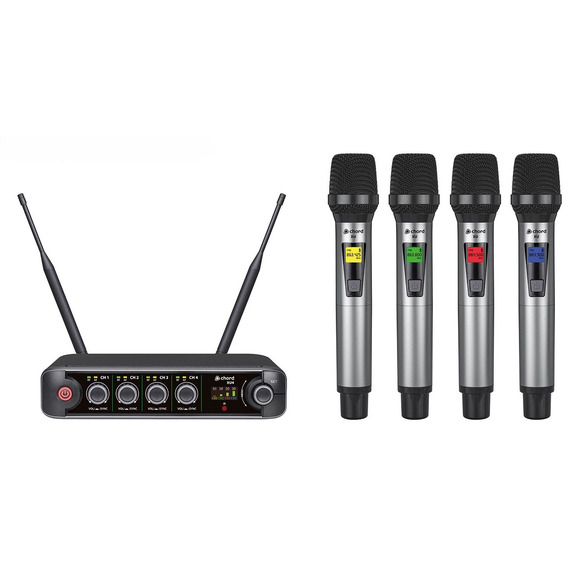 Chord XU Series UHF 4-Channel Wireless Mic System - 4 x Handheld Mics