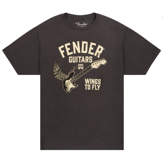 Fender T-Shirt - Wings to Fly / Vintage Black