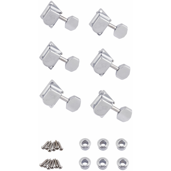 Fender 70s F Style Tuning Machines for Strat / Tele - Chrome