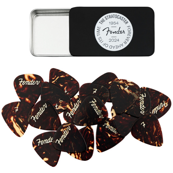 Fender 70th Anniversary Pick Tin (Medium Gauge) - 12 Pack 