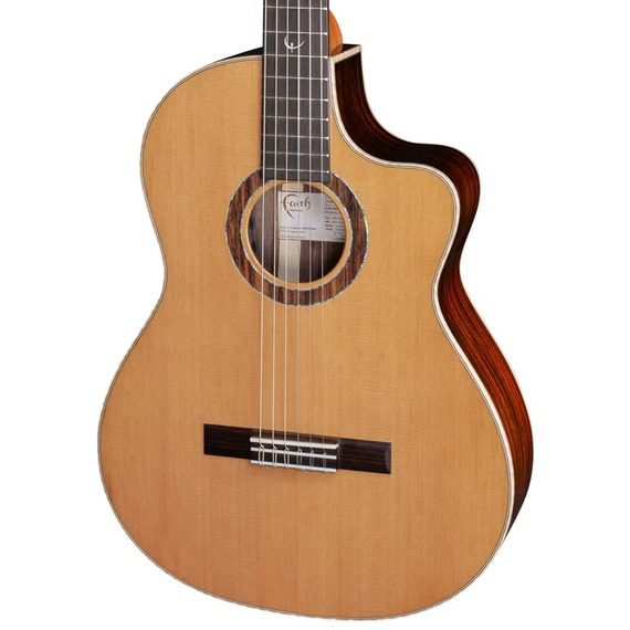 Faith Lyra Nylon String HiGloss Cutaway Classical Guitar Inc. GigBag