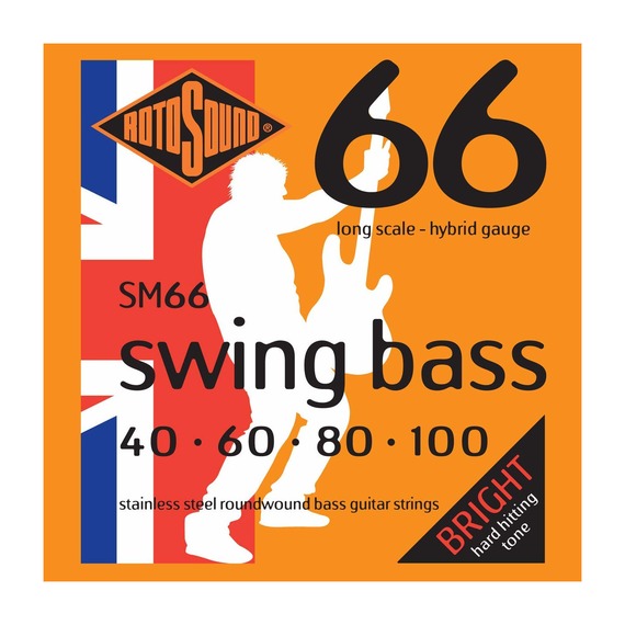 Rotosound SM66 Swing Bass Stainless Steel 40-100 Bass Strings 