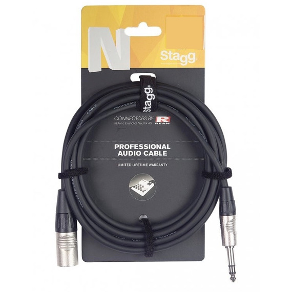 Stagg N-Series Male XLR - Stereo 1/4" Jack Cable