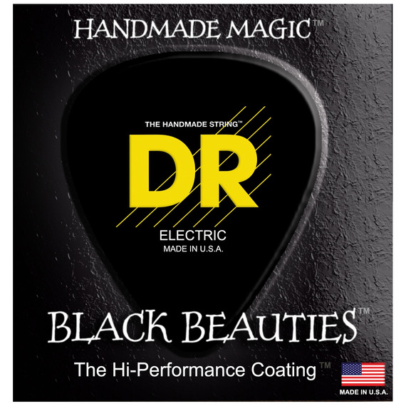DR Black Beauties Coated BLACK Bass Strings - 4-String Set