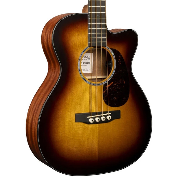 Martin 000C Jr E Junior Series Cutaway Acoustic Bass Guitar - Burst